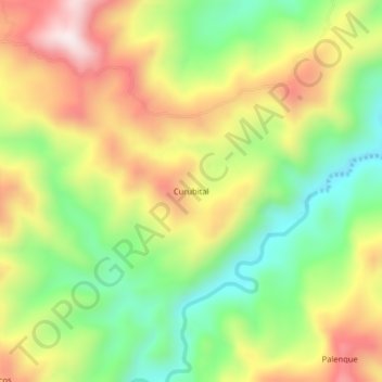 Mappa topografica Curubital, altitudine, rilievo