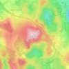 Mappa topografica Hensbarrow Downs, altitudine, rilievo
