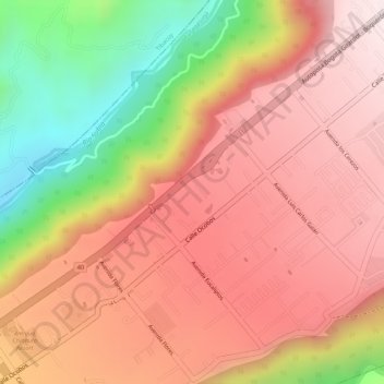 Mappa topografica Chinauta (Los Panches), altitudine, rilievo