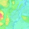 Mappa topografica Charvieu, altitudine, rilievo