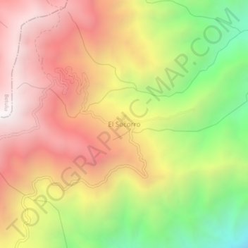 Mappa topografica El Socorro, altitudine, rilievo