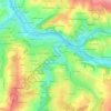 Mappa topografica Le Colombier, altitudine, rilievo