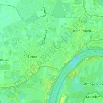 Mappa topografica Hulhuizen, altitudine, rilievo