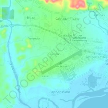 Mappa topografica Cavinitan, altitudine, rilievo