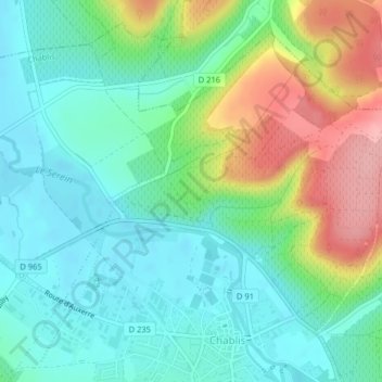 Mappa topografica Les Preuses, altitudine, rilievo