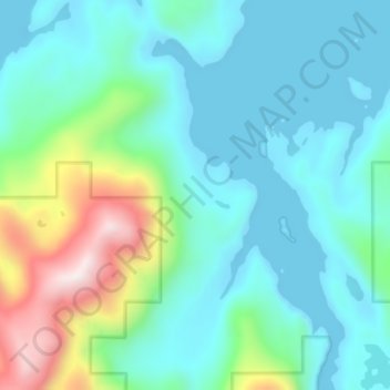 Mappa topografica Dora Bay, altitudine, rilievo