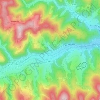 Mappa topografica Musloch, altitudine, rilievo
