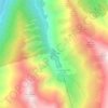 Mappa topografica Pradières d'En Bas, altitudine, rilievo