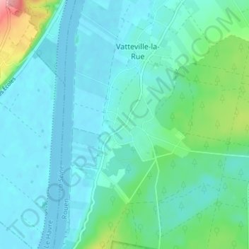 Mappa topografica Le Quesney, altitudine, rilievo