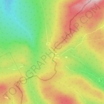 Mappa topografica Armstrong, altitudine, rilievo