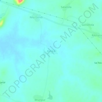 Mappa topografica Kohka, altitudine, rilievo