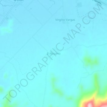 Mappa topografica El Rosario, altitudine, rilievo