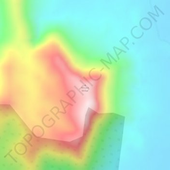 Mappa topografica Mount Millar, altitudine, rilievo