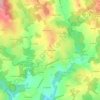 Mappa topografica Le Caillou-Blanc, altitudine, rilievo
