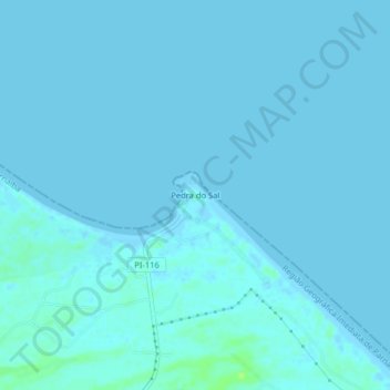 Mappa topografica Pedra do Sal, altitudine, rilievo