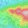 Mappa topografica Catskill mountains view, altitudine, rilievo