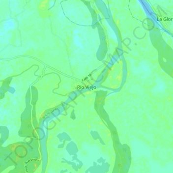 Mappa topografica Río Viejo, altitudine, rilievo
