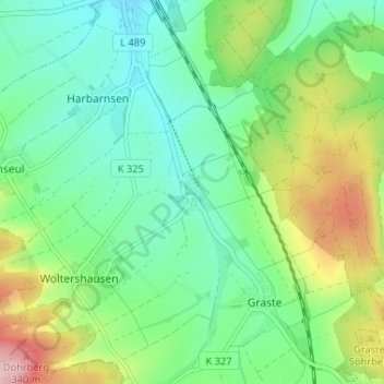 Mappa topografica Netze, altitudine, rilievo