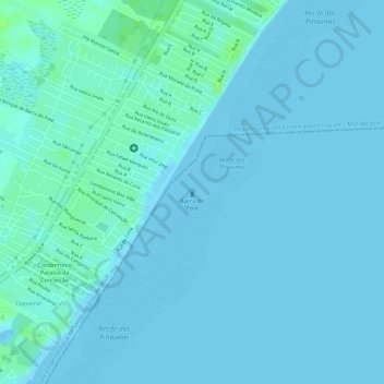 Mappa topografica Barra do Pote, altitudine, rilievo