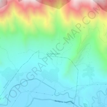 Mappa topografica Quilmuqam, altitudine, rilievo