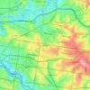 Mappa topografica Deepdene, altitudine, rilievo