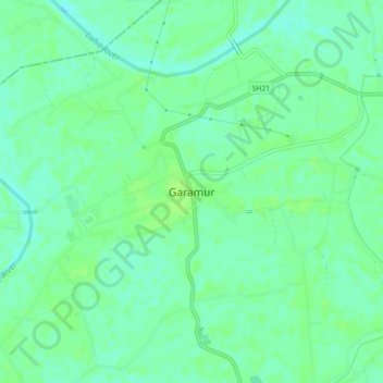 Mappa topografica Garamur, altitudine, rilievo