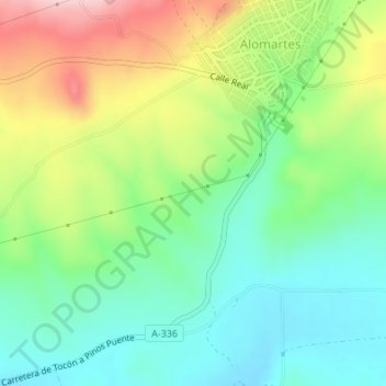Mappa topografica El Bujeo, altitudine, rilievo