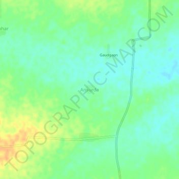 Mappa topografica Ansurda, altitudine, rilievo