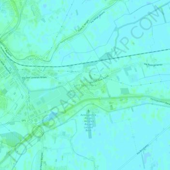 Mappa topografica Sant'Apollinare, altitudine, rilievo