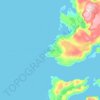 Mappa topografica Ilulissat, altitudine, rilievo
