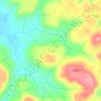Mappa topografica Coxilha Rica, altitudine, rilievo