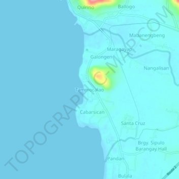 Mappa topografica Tammocalao, altitudine, rilievo