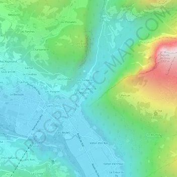 Mappa topografica Le Chevreret, altitudine, rilievo