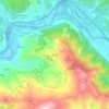 Mappa topografica Le Case, altitudine, rilievo