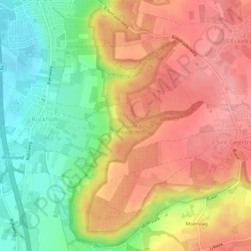 Mappa topografica Henkeput, altitudine, rilievo
