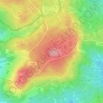 Mappa topografica Taufstein, altitudine, rilievo