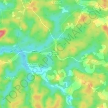 Mappa topografica Évian, altitudine, rilievo