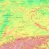 Mappa topografica Bayern, altitudine, rilievo