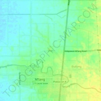 Mappa topografica Inas, altitudine, rilievo