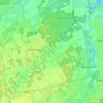 Mappa topografica Eind, altitudine, rilievo