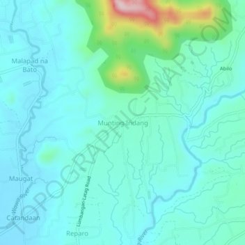 Mappa topografica Munting Indang, altitudine, rilievo