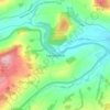 Mappa topografica Llanspyddid, altitudine, rilievo