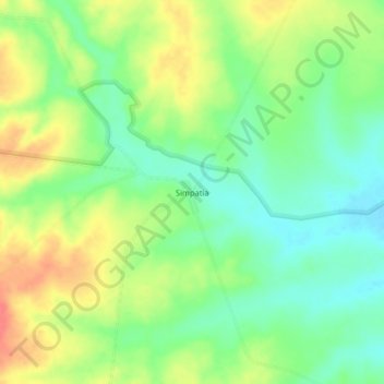 Mappa topografica Simpatia, altitudine, rilievo