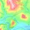 Mappa topografica Cradoc, altitudine, rilievo