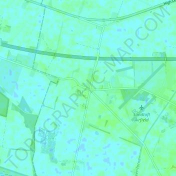Mappa topografica Sandtoft, altitudine, rilievo