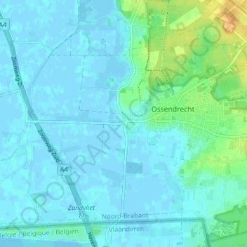 Mappa topografica Aanwas, altitudine, rilievo