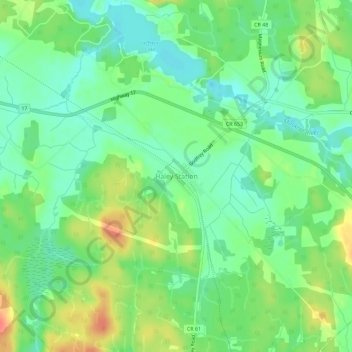 Mappa topografica Haley Station, altitudine, rilievo
