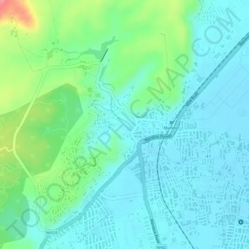 Mappa topografica Mandore Garden, altitudine, rilievo