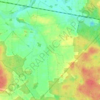 Mappa topografica Boitze, altitudine, rilievo