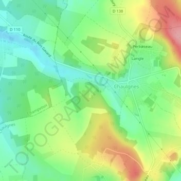 Mappa topografica Champ de l'Allier, altitudine, rilievo